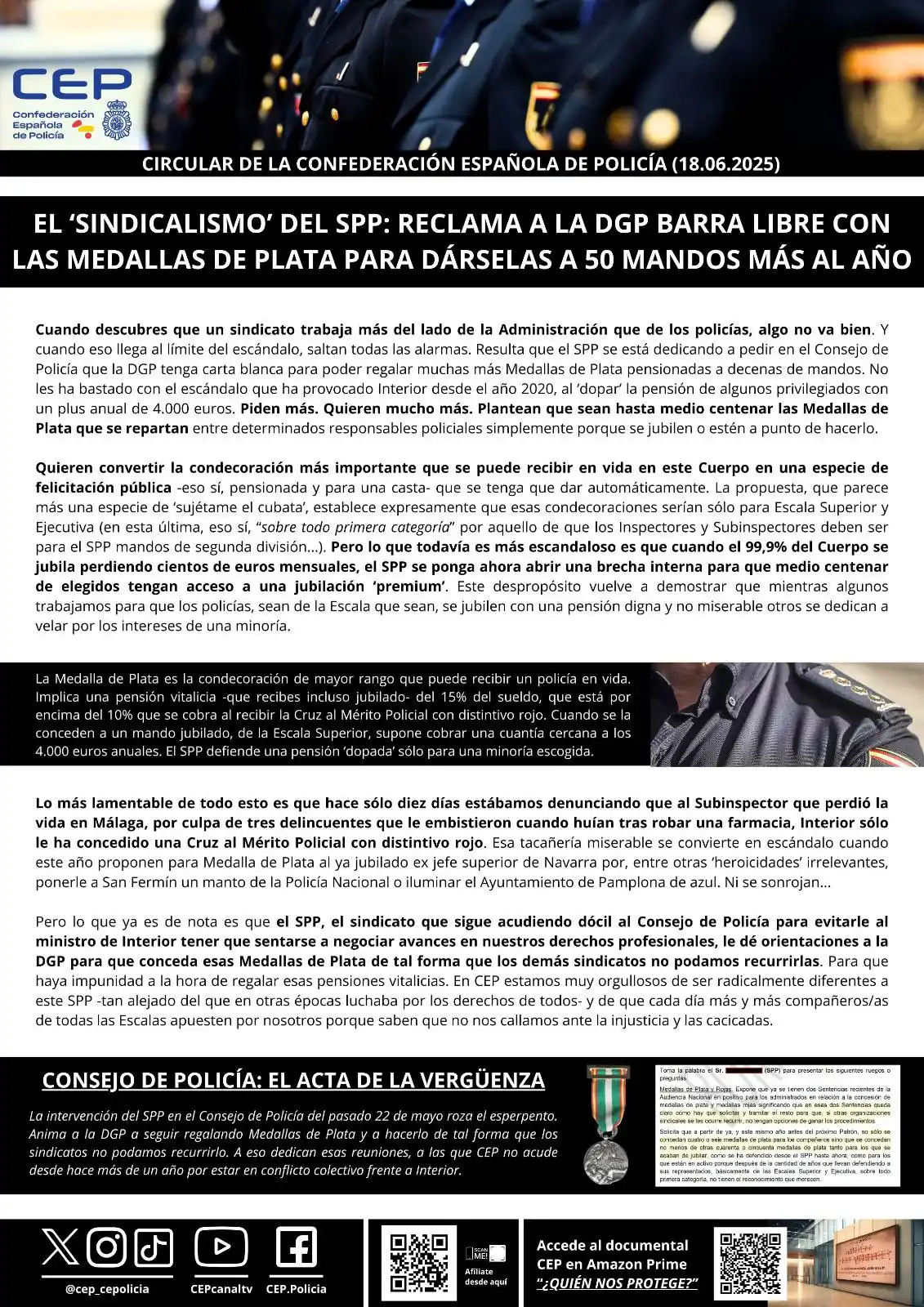 Image from InfoCEP: 🥈Hubo un tiempo en el que el SPP era un gran sindicato. Ahora se dedi...