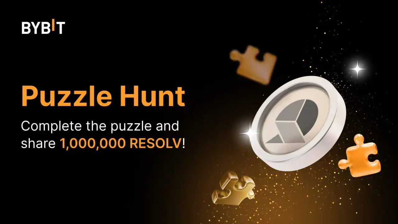 Image from Bybit Announcements: 💰 *Join the RESOLV ($RESOLV) Puzzle Hunt and Grab Up to 1,000,000 $RE...