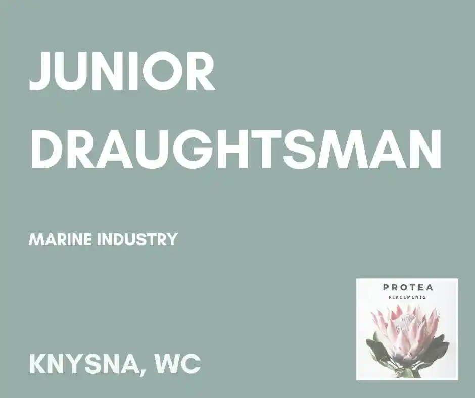 Image from Advertise Jobs/Werk: Junior Draughtsman Knysna, WC R 30 000 neg   An exciting opportunity e...