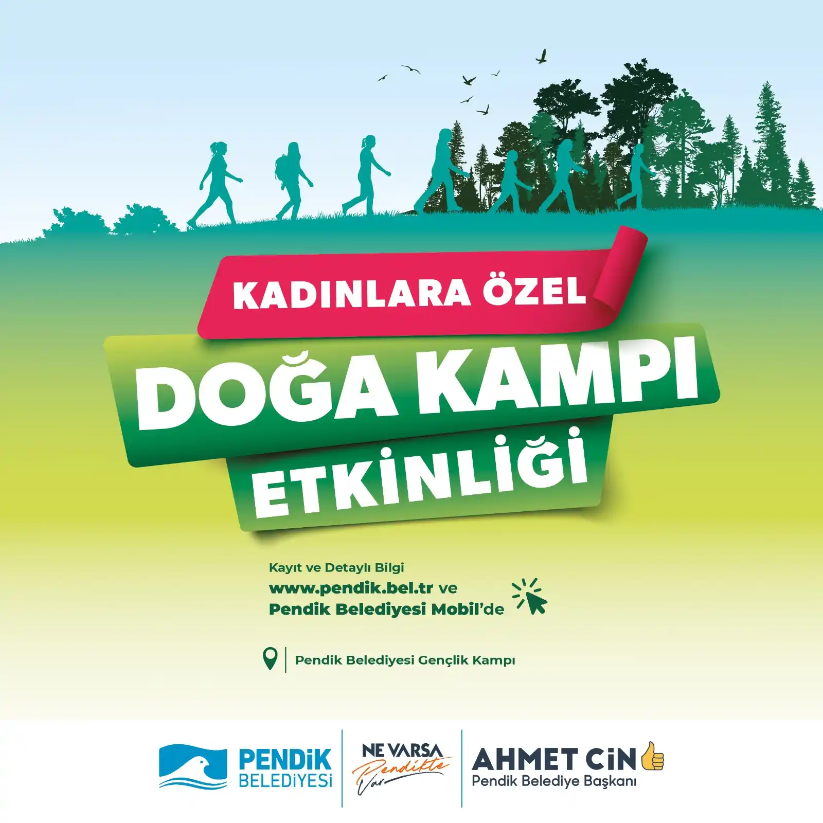 Image from Pendik Belediyesi: 🏕 Kadınlara Özel Doğa Kampı Etkinliği 🗓️ Kayıt Tarihi: 16.06.2025 P...