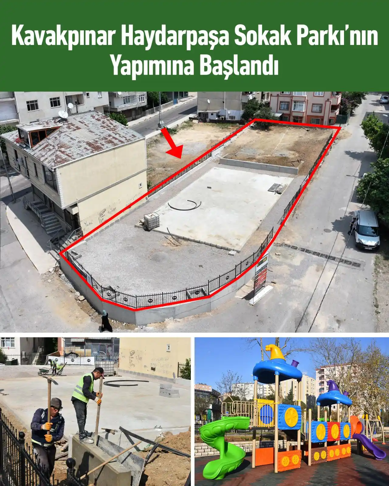 Image from Pendik Belediyesi: 🌳 Kavakpınar Mahallemize yepyeni bir park daha kazandırıyoruz. 🛝🍃 ...