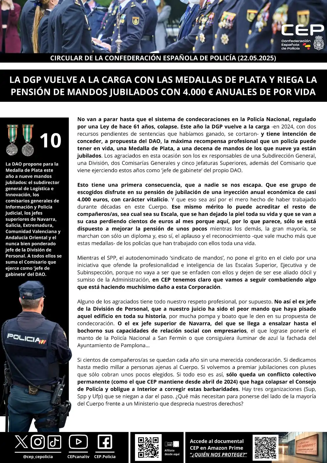 Image from InfoCEP: 🥈 La DGP vuelve a la carga con las medallas de plata. Una ofensa a to...