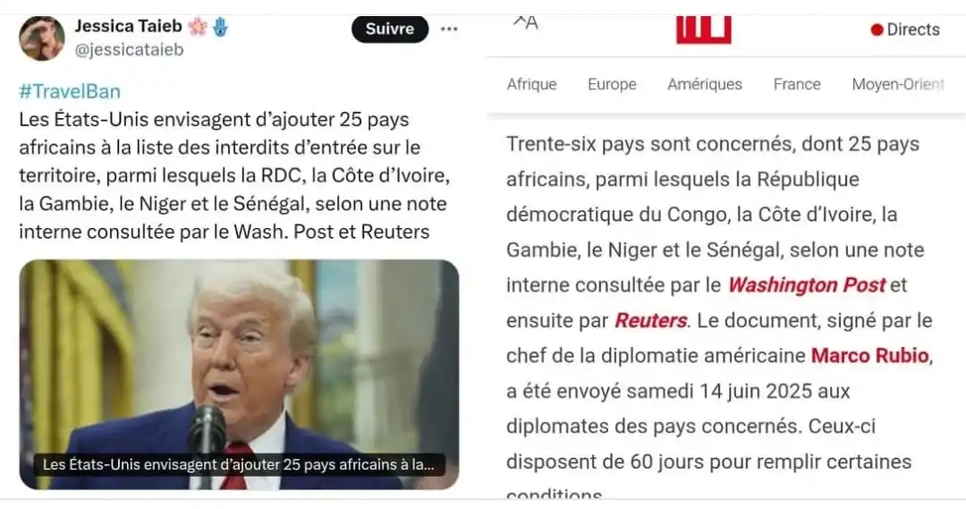 Image from Abdou Pagoui: La liste de Tromp des interdits d'entrée sur le territoire USA, s'élar...