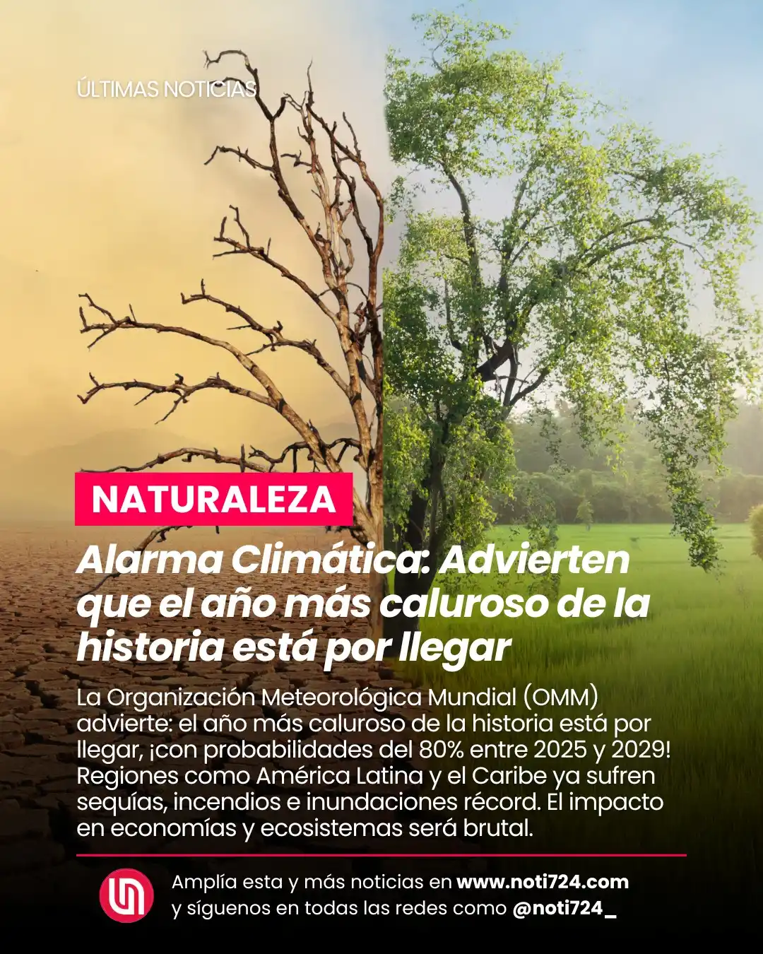 Image from Noti724 | Últimas noticias: 🌍 La OMM alerta: el año más caluroso de la historia se acerca (2025-2...