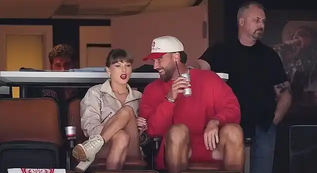 Image from Daily Mail | Taylor Swift News: Loved-up Travis Kelce reveals he and Taylor Swift have a 'movie list'…...
