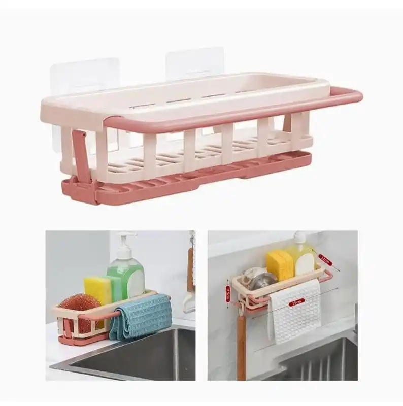 Image from 99Wholesale: Multipurpose Kitchen & Bathroom Shelf With Towel Hanger *AT JUST RS.14...