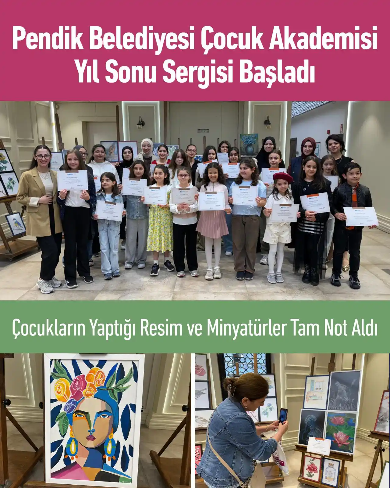 Image from Pendik Belediyesi: Pendik Belediyesi Çocuk Akademisi Yıl Sonu Sergisi kapılarını sanatsev...