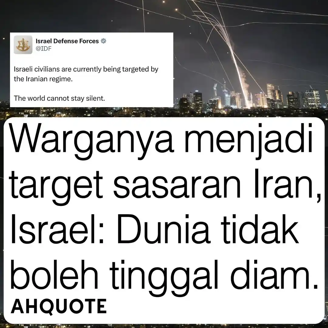 Image from AHQUOTE: Perseteruan antara Israel dan Iran kembali memanas, dengan Israel meny...
