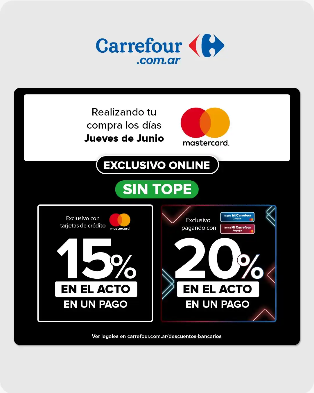 Image from Carrefour Argentina: ¿Quieren hacer su compra online hoy? No se pierdan esta promo. 😉 Tod...