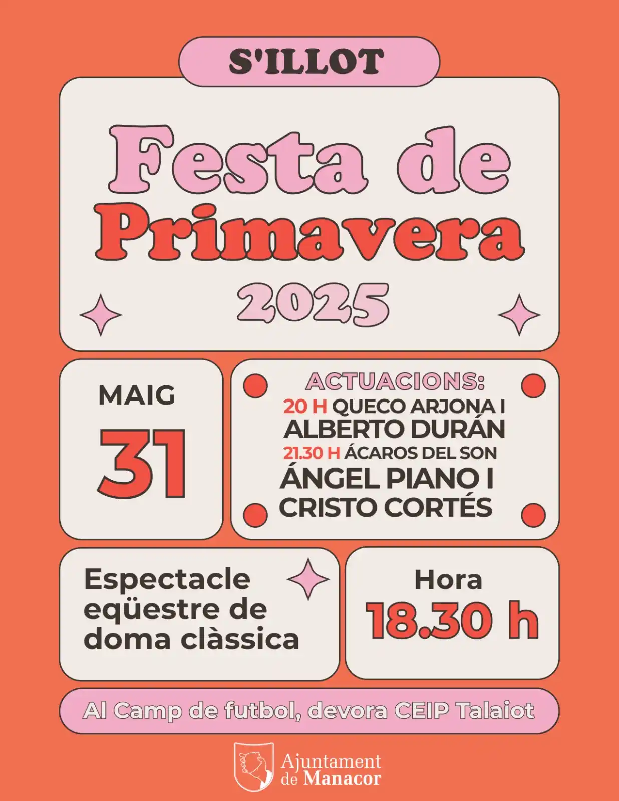 Image from Ajuntament de Manacor : 🌸 S’Illot celebra la primavera! 🌸 Aquest *dissabte 31 de maig* vos e...