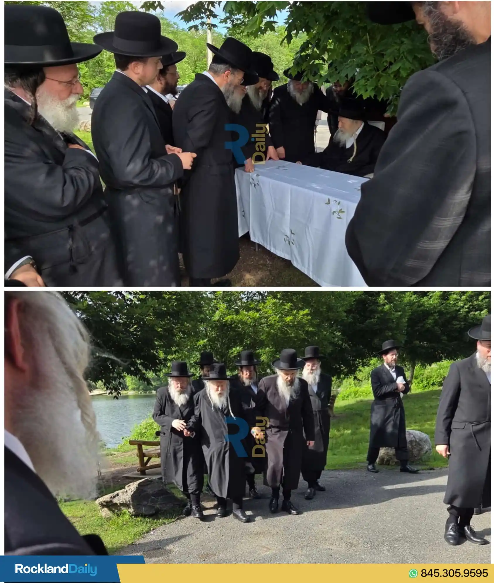 Image from Rockland Daily: *The Gur Rebbe was spotted this afternoon walking with Chasidim in the...