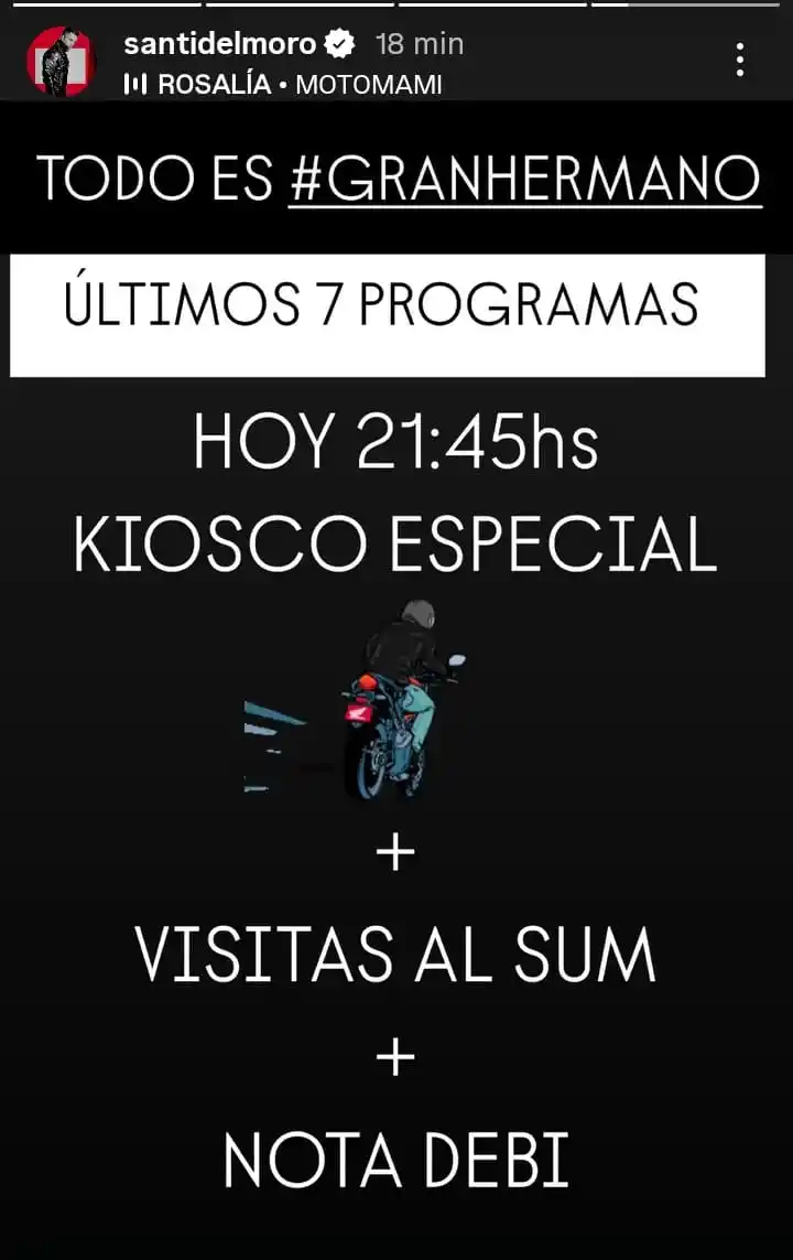 Image from Espiando Reality GH ARGENTINA: ÚLTIMO MINUTO ‼️  Santiago del moro informan los que se viene esta noc...