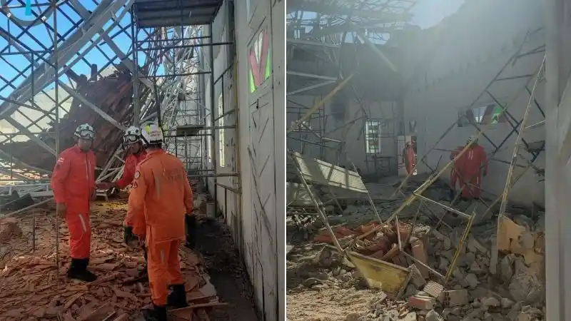 Image from BNews: ⚠️ Um trabalhador precisou ter a perna amputada e está internado em es...