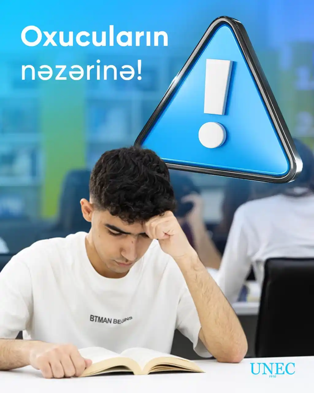 Image from UNEC: UNEC 24/7 kitabxanası Milli Qurtuluş Günü ilə əlaqədar 14 iyun saat 23...