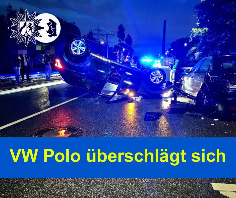 Image from Polizei NRW Duisburg : 🚗💥 Unfall auf der Ehinger Straße am Samstagabend (7. Juni)!  Gegen 2...