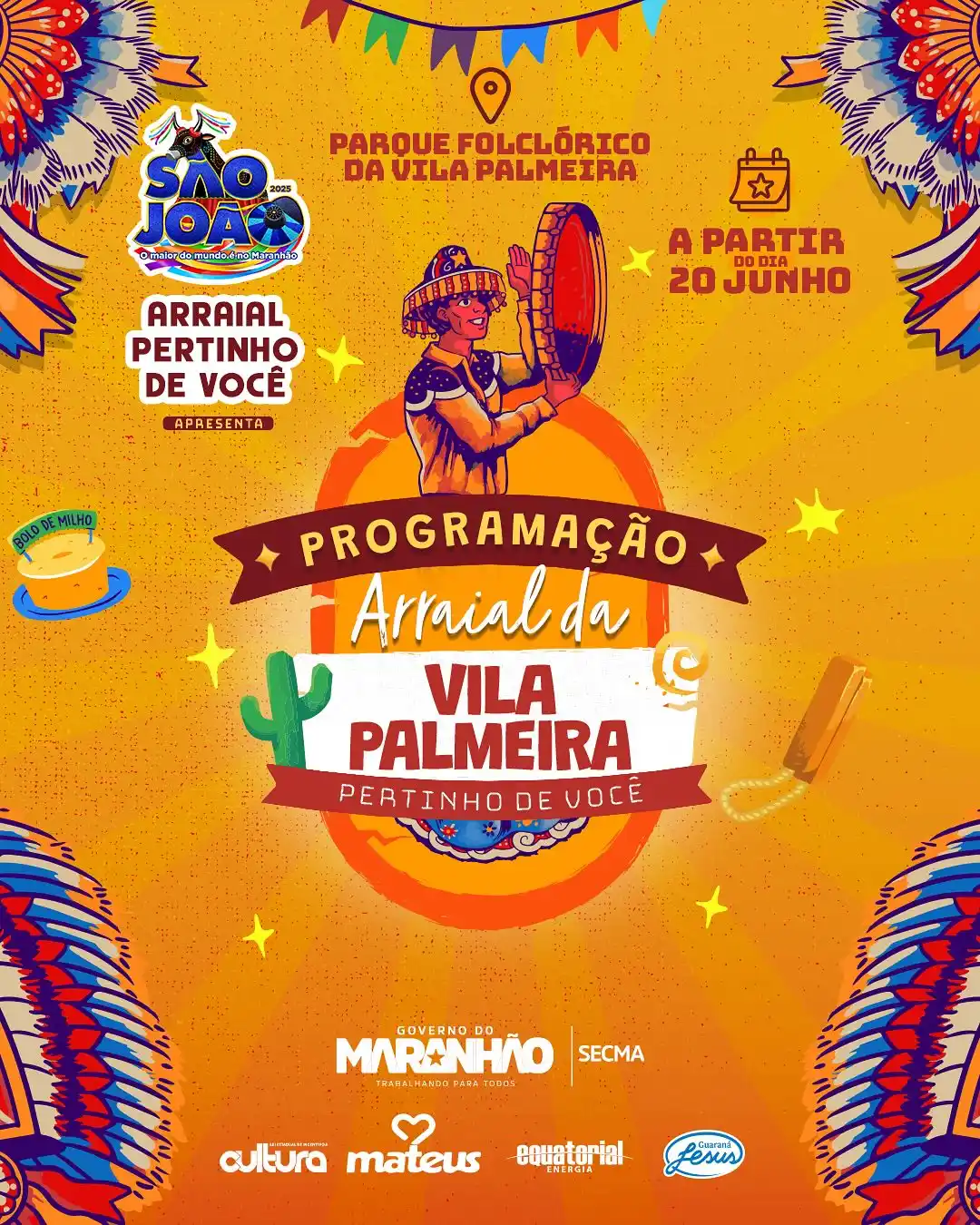 Image from Governo do Maranhão: Viu aí como o Arraial da Vila Palmeira tá daquele jeitinho que a gente...