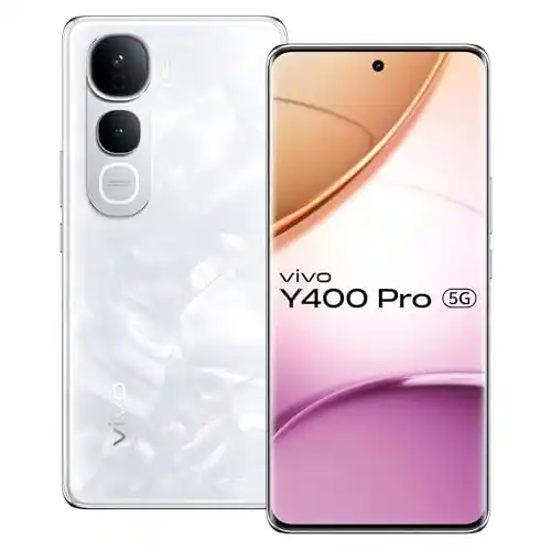 Image from CouponClip {Deals & Offers}: Vivo Y400 Pro 5G (Freestyle White, 8GB RAM, 128GB Storage) with No Cos...