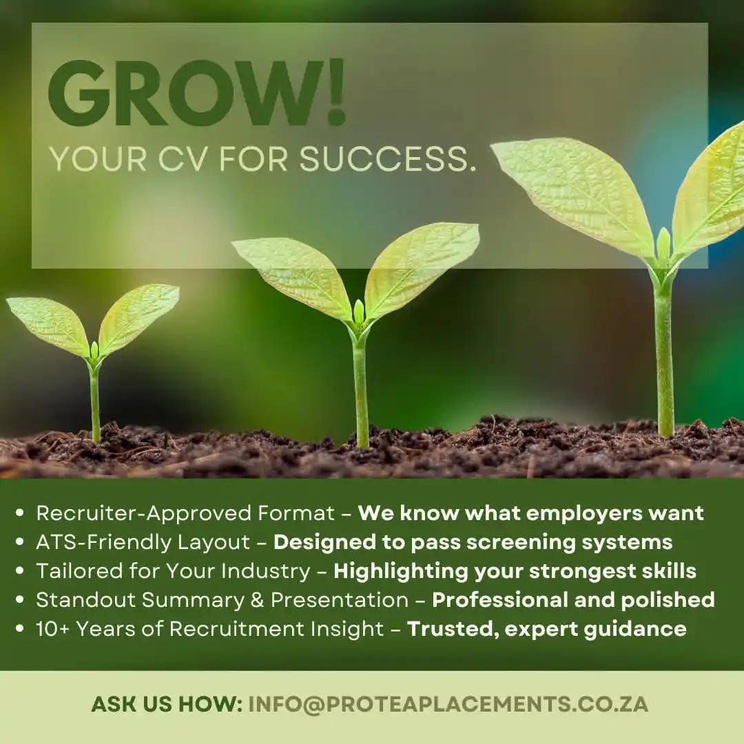 Image from Advertise Jobs/Werk: 🌱Your CV is the soil where new opportunities take root.  Whether you'...