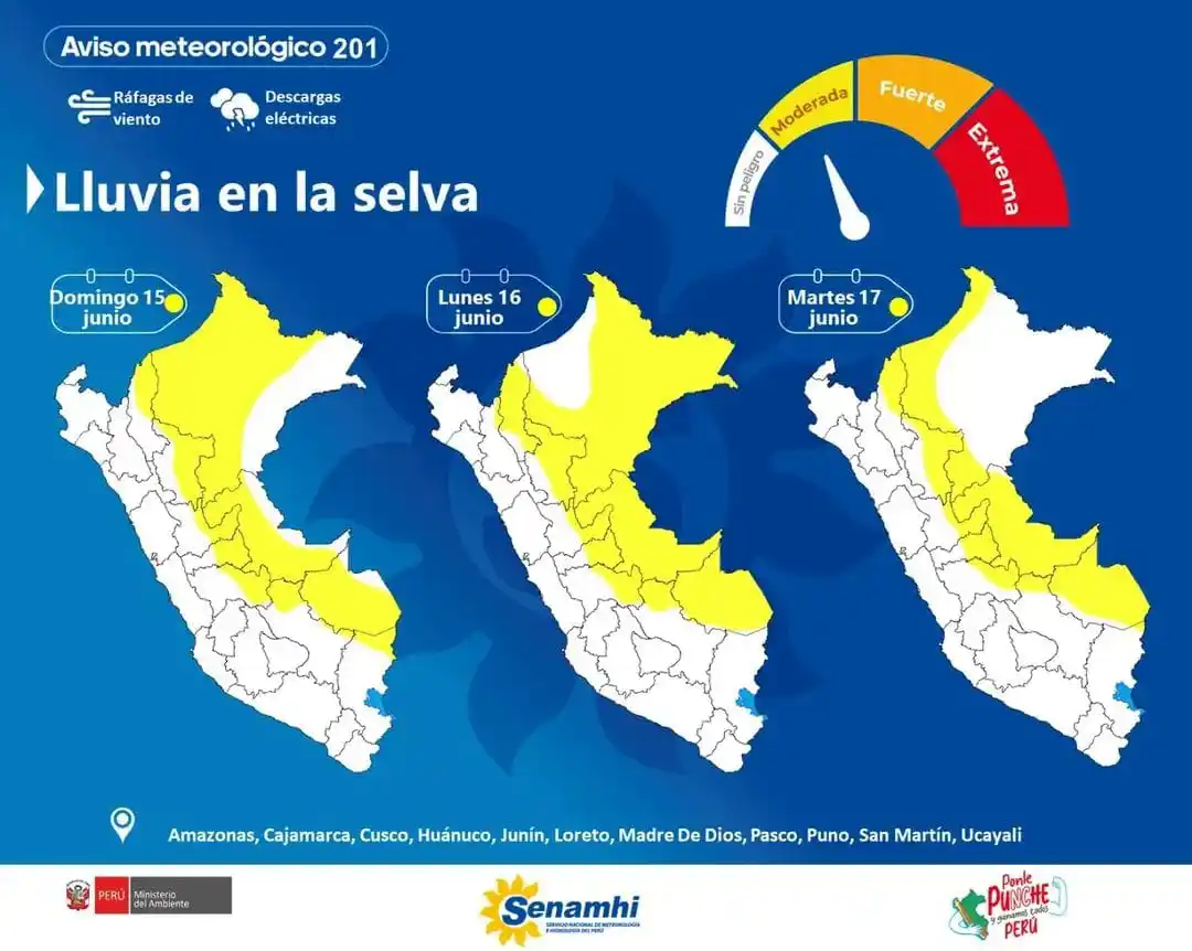 Image from REDES UCAYALI NOTICIAS🌎: ((🔴)) ATENCION: LLUVIAS EN LA SELVA  El SENAMHI informa que, desde el...