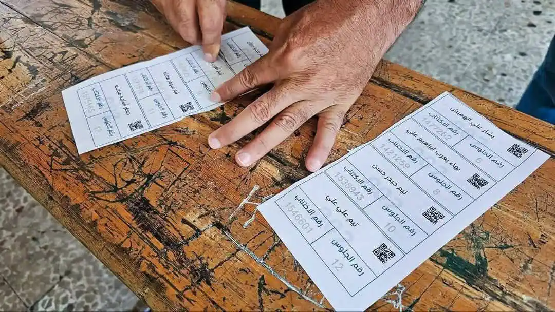 Image from النبض لتفوق البكالوريا: *📸 بالصورة ||*  بدء إلصاق أسماء طلاب الشهادات على المقاعد الامتحانية ...