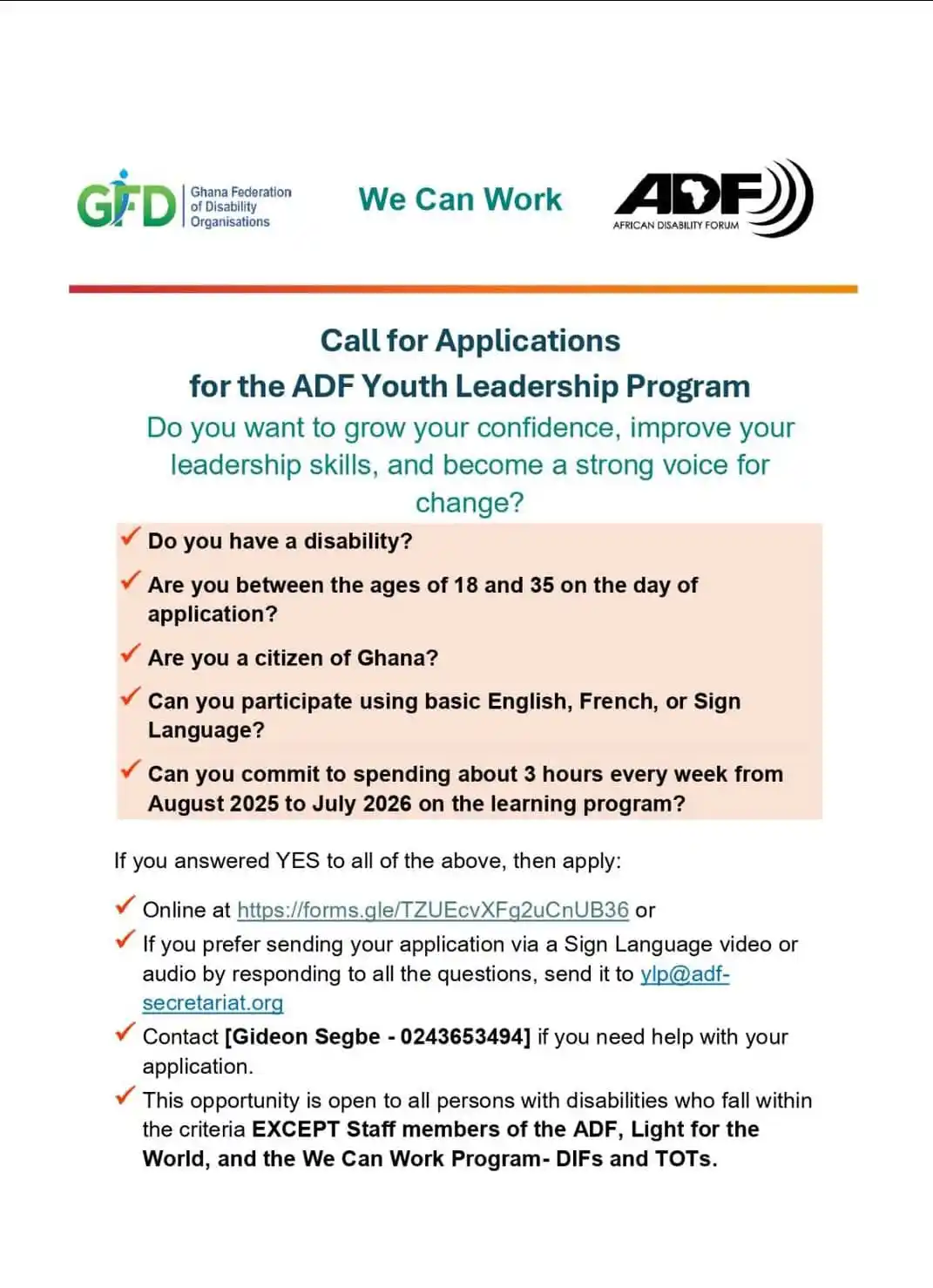 Image from All For Sciences News: Call for Applications for the ADF Youth Leadership Program Do you wan...