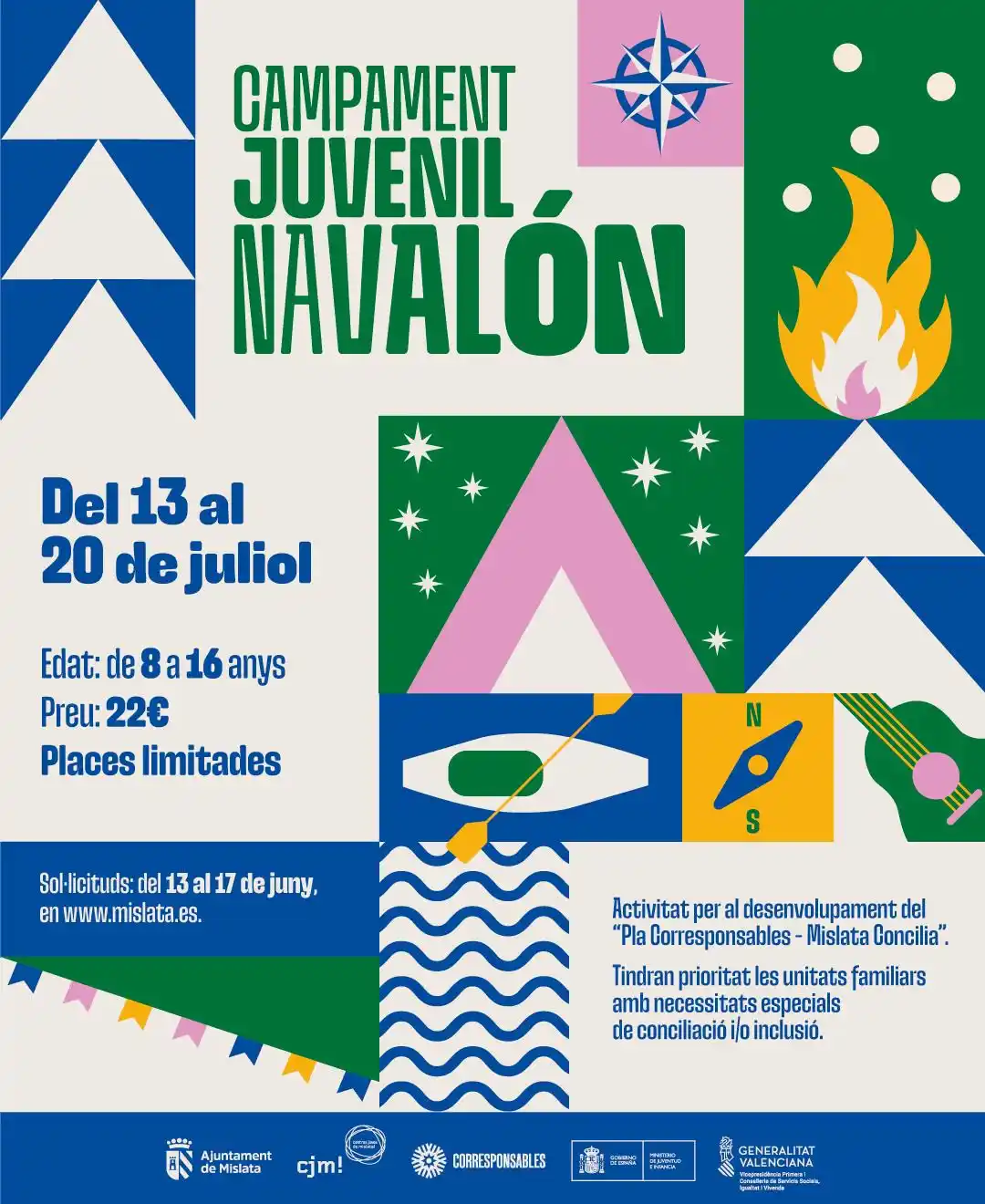 Image from Mislata informa: ⛺️ CAMPAMENTO JUVENIL - NAVALÓN  ✅ Abiertas las inscripciones: del 13 ...