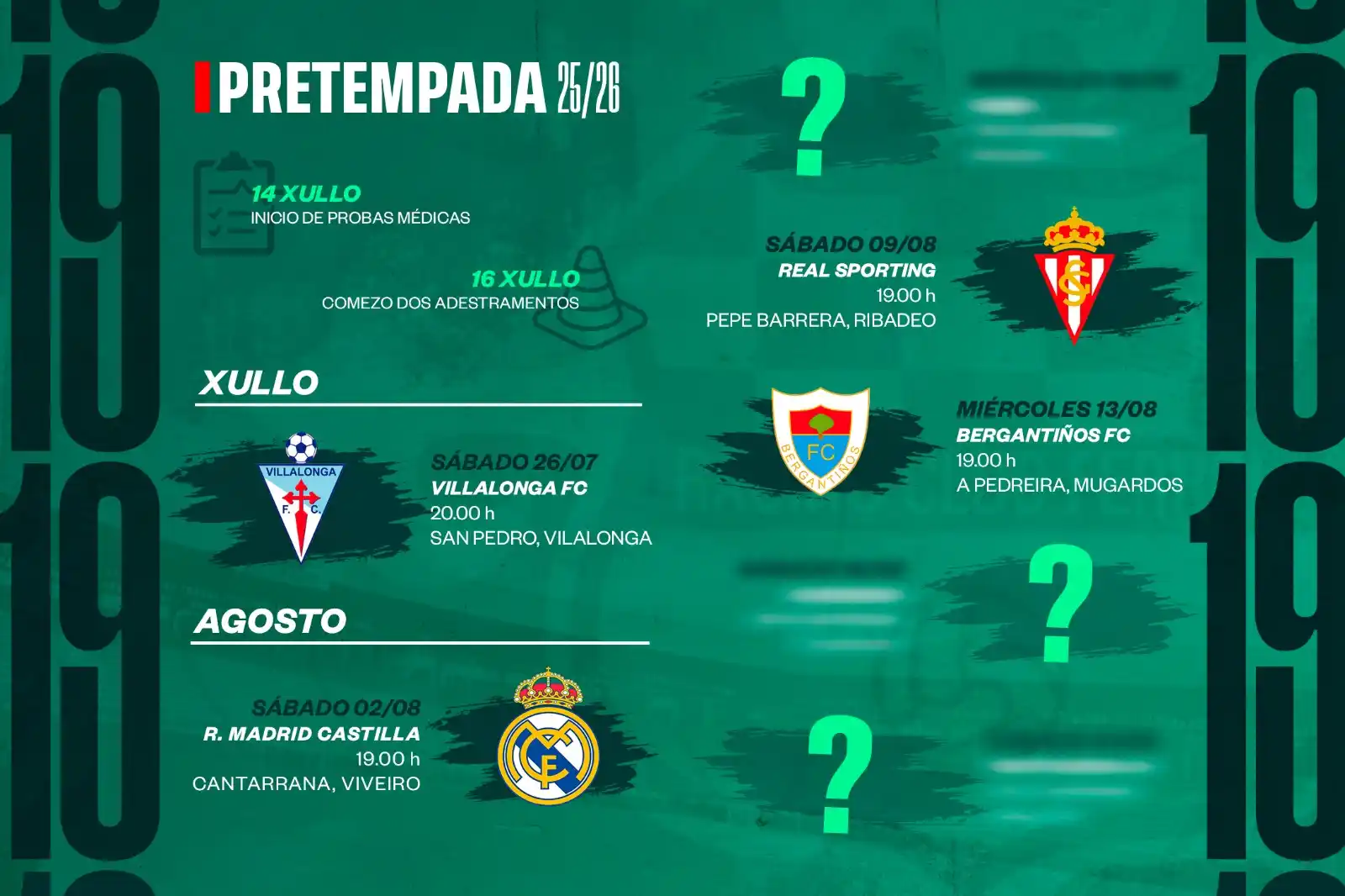 Image from Racing Club Ferrol: 🚨🚨🚨Comezamos a conta atrás?  Restan 26 días para o inicio da pretem...