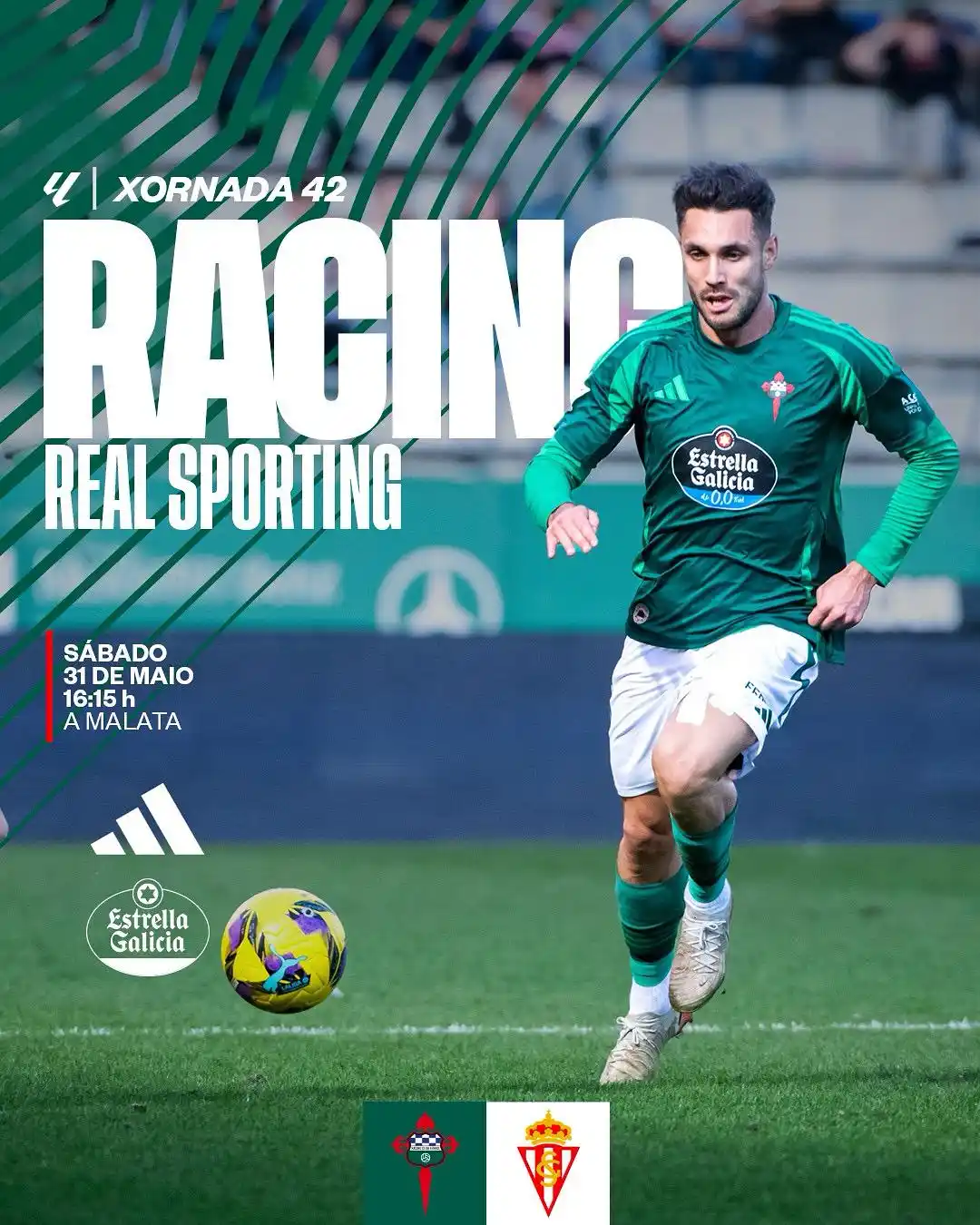 Image from Racing Club Ferrol: ⚽️ DÍA DE PARTIDO ⚽️  A Malata sempre está, sempre empurra, sempre cre...