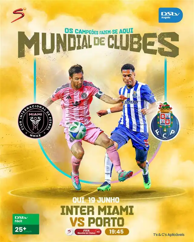 Image from DStv Angola: É HOJE! 🔥 Inter Miami vs Porto, a batalha pelo topo do grupo A!⚽️ às ...