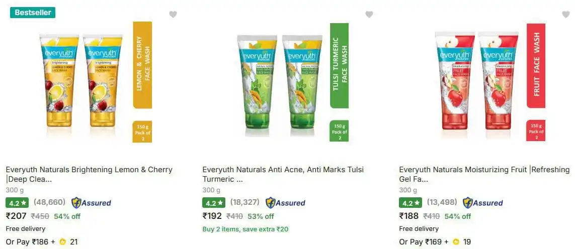 Image from Offer E Shop: Everyuth Naturals Facewash Starting @188      https://fkrt.co/48W6iH  ...