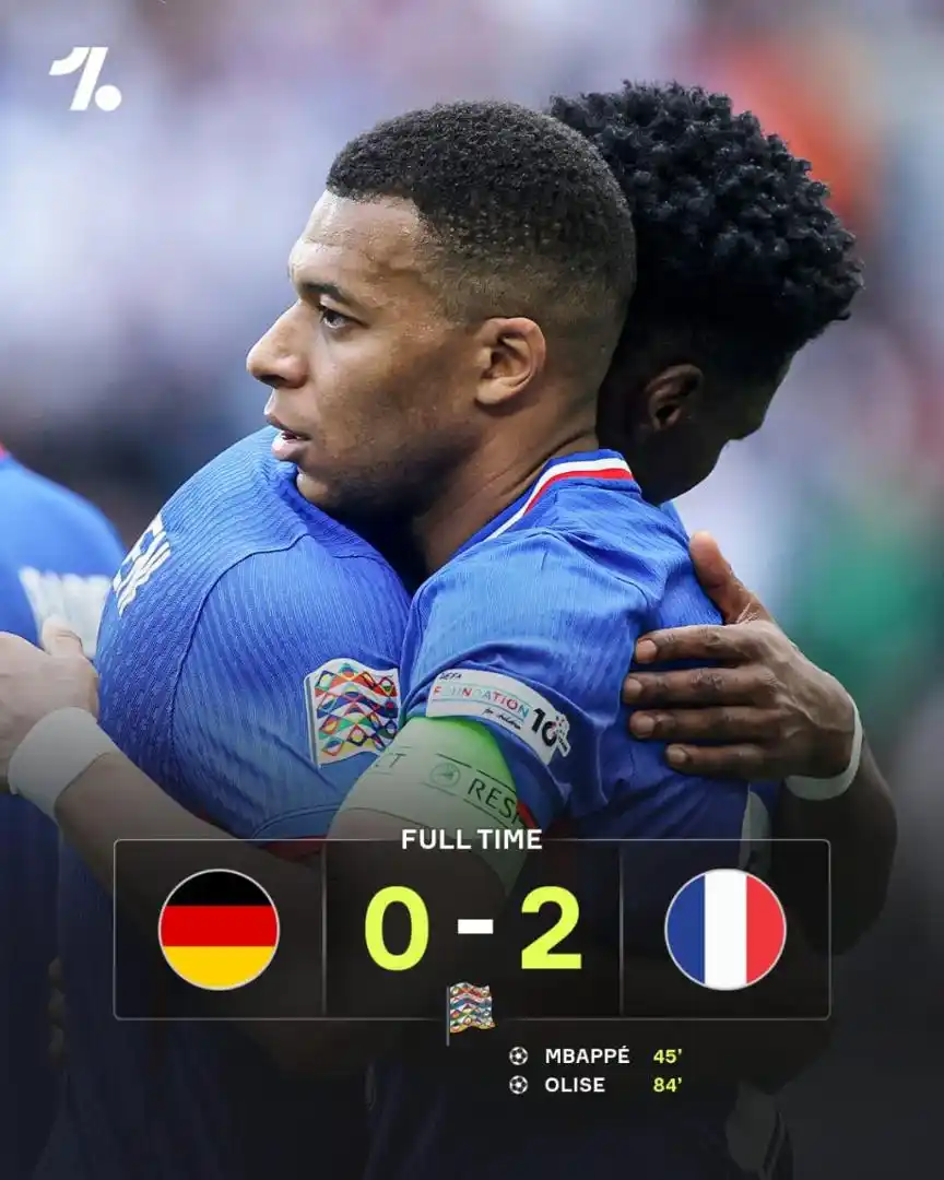 Image from MR LOVER β₯οΈππ: π
π π π π π π π β±οΈ Germany π©πͺ *0 - 2* France π«π· 45', Ky...