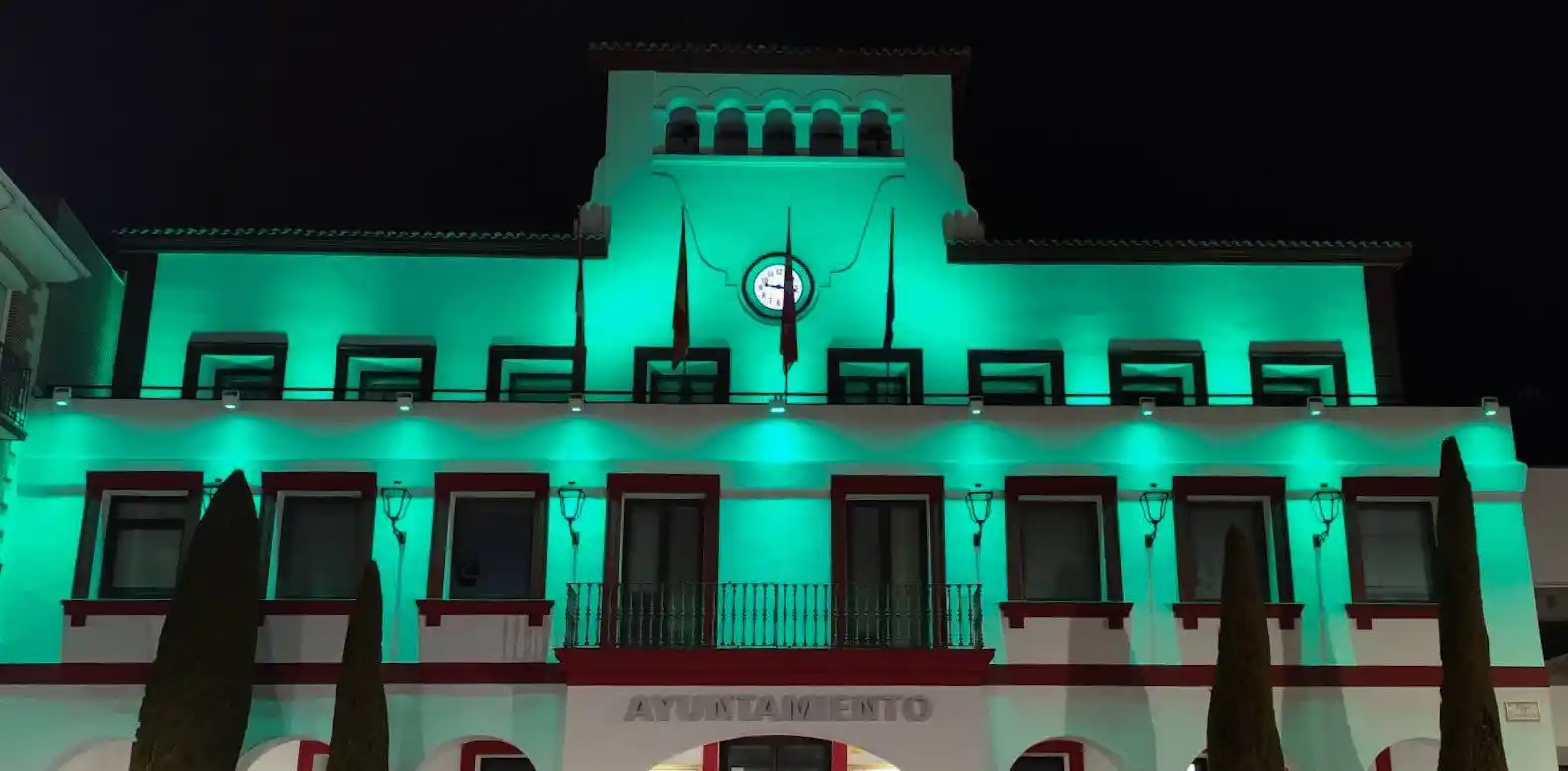 Image from Ayuntamiento de San Sebastián de los Reyes: 💚 La Casa Consistorial se iluminará hoy en color verde con motivo del...