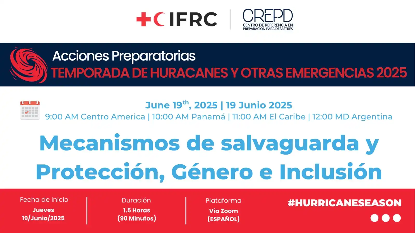 Image from IFRC Surge Capacity Américas: 📣🌪️ *Próxima Sesión 🧑‍💻👩🏻‍🏫📚 Acciones Preparatorias para la Te...