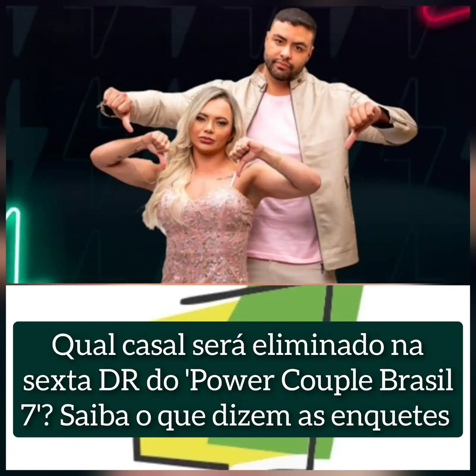 Image from Rapidinhas Do Jan: QUAL CASAL VOCÊ QUER QUE SEJA ELIMINADO? Saiba mais no link: https:/...