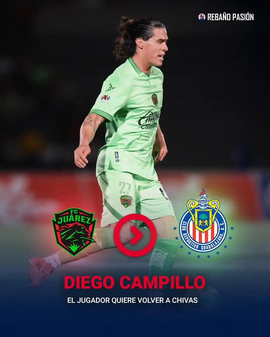 Image from Rebaño Pasión: *¡REGRESARÍA A CHIVAS!*😍  🗣️ El futbolista le hizo saber a los Bravo...
