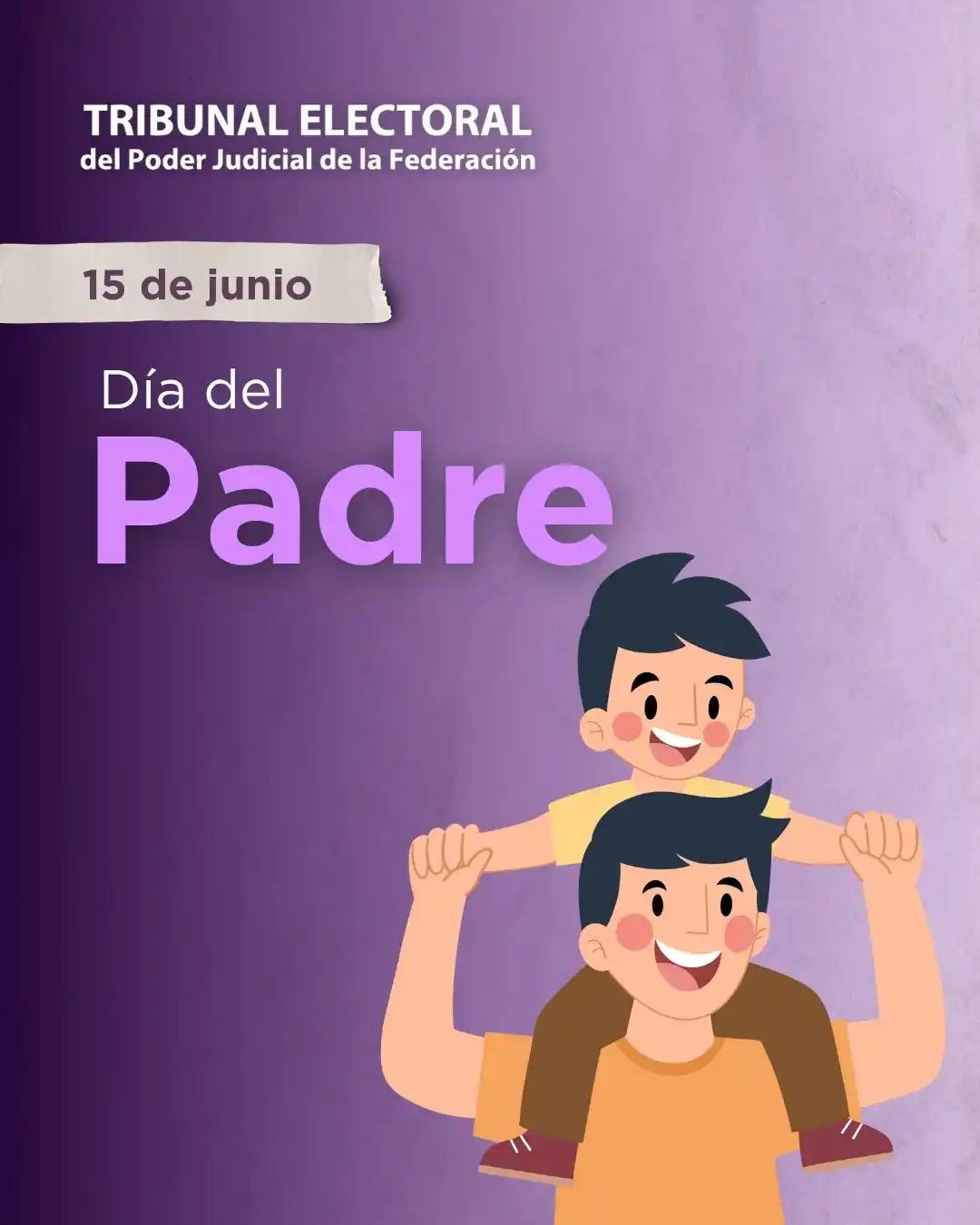 Image from TEPJF - ConéctaTE: Ser papá también es educar con valores democráticos: respeto, legalida...