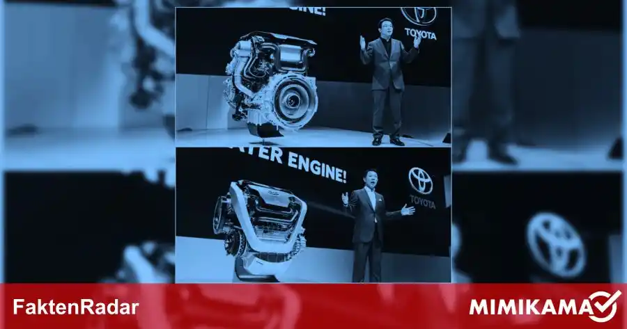 Image from Mimikama Faktenchecks: *💧 „Toyota fährt jetzt mit Wasser!“ – Das klingt spektakulär, ist abe...