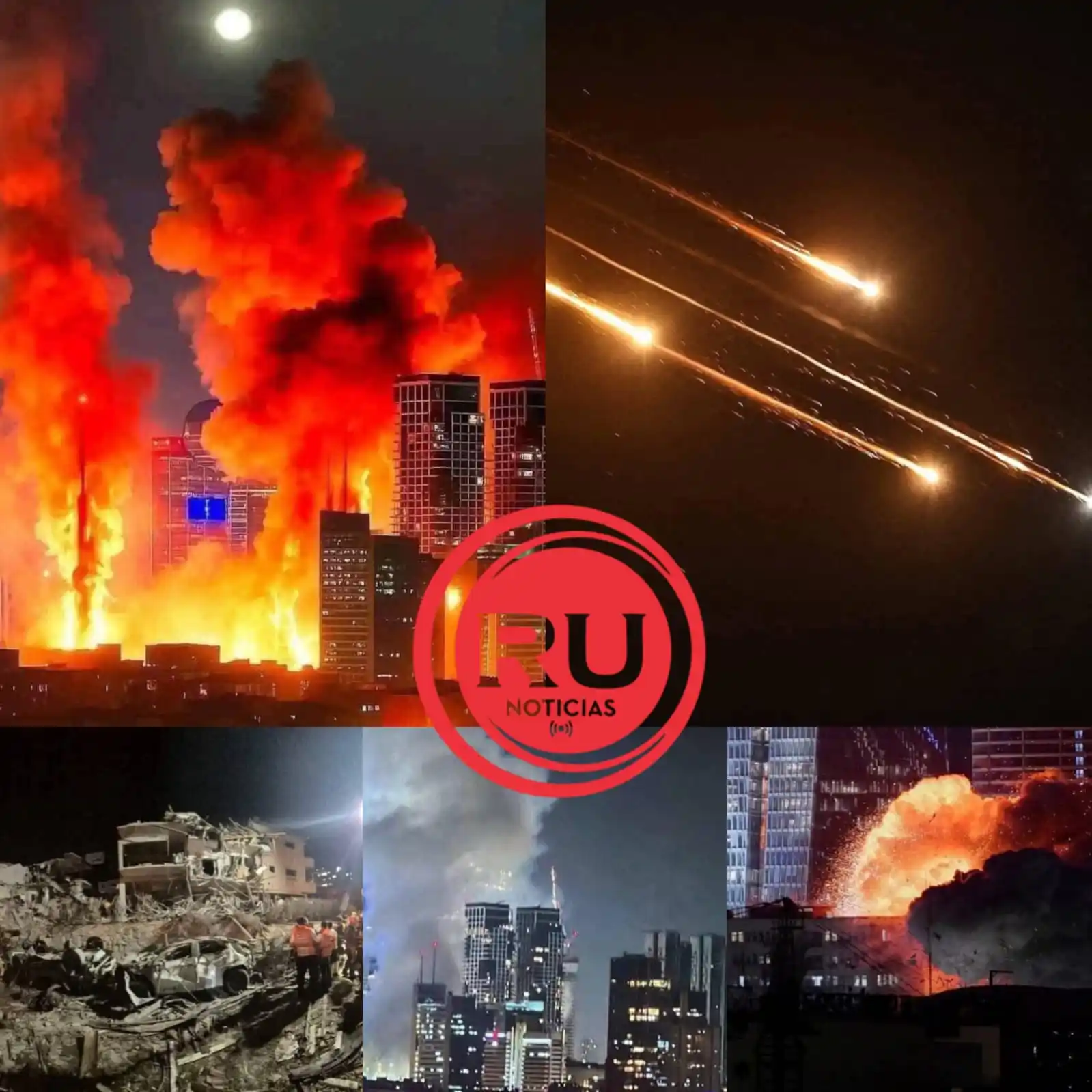 Image from REDES UCAYALI NOTICIAS🌎: ((🔴)) ULTIMO: CONTINUAN LOS ATAQUES CONTRA ISRAEL, ENVIAN MISILES, SI...
