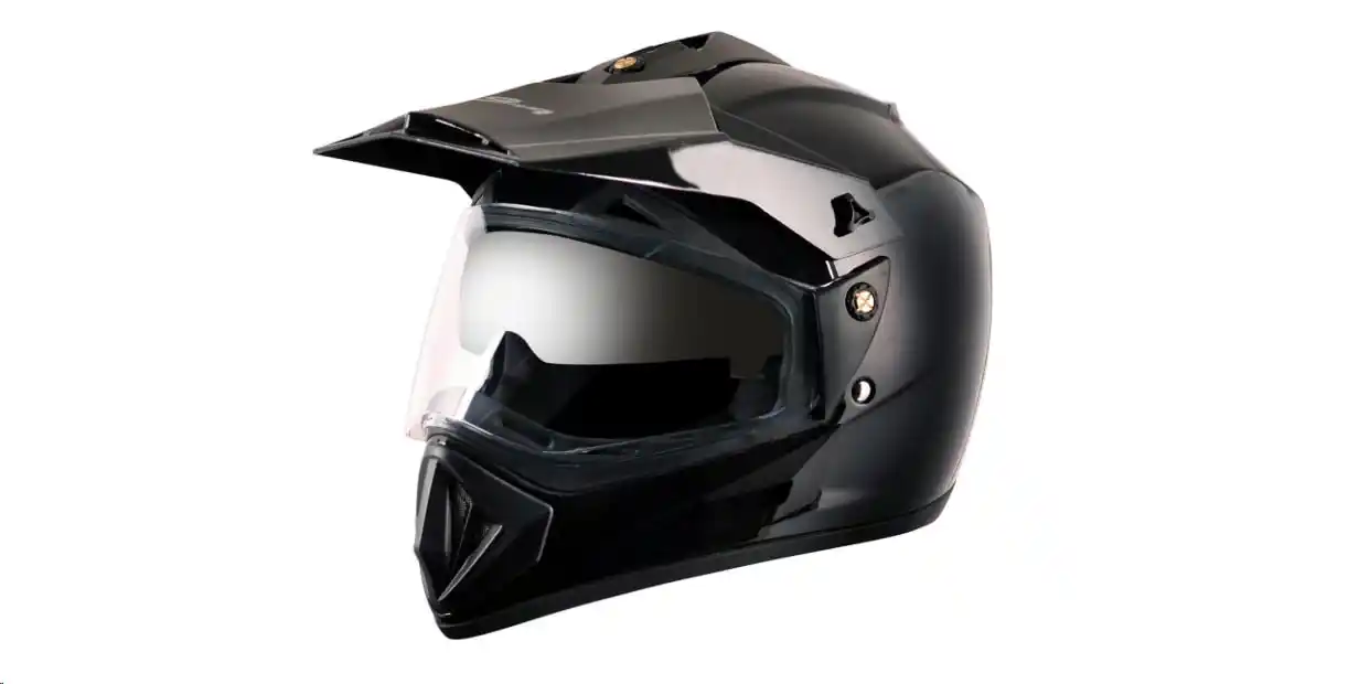 Image from Flipkart Loot Deals ✅:   Vega Off Road ISI Certified Gloss Finish Full Face Dual Visor with P...