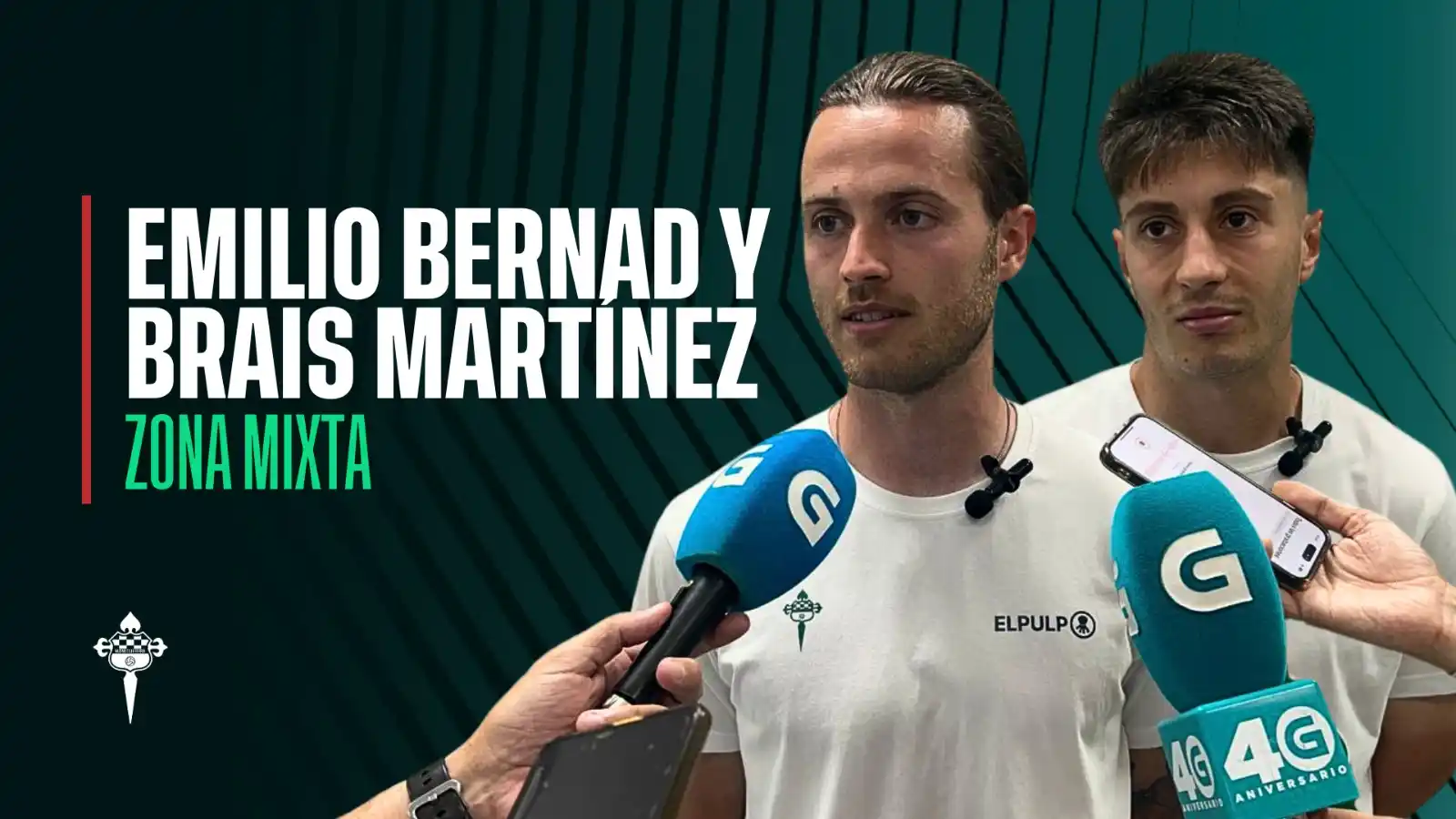 Image from Racing Club Ferrol: 🎙 ZONA MIXTA | Emilio Bernad e Brais Martínez despois do encontro <a ...