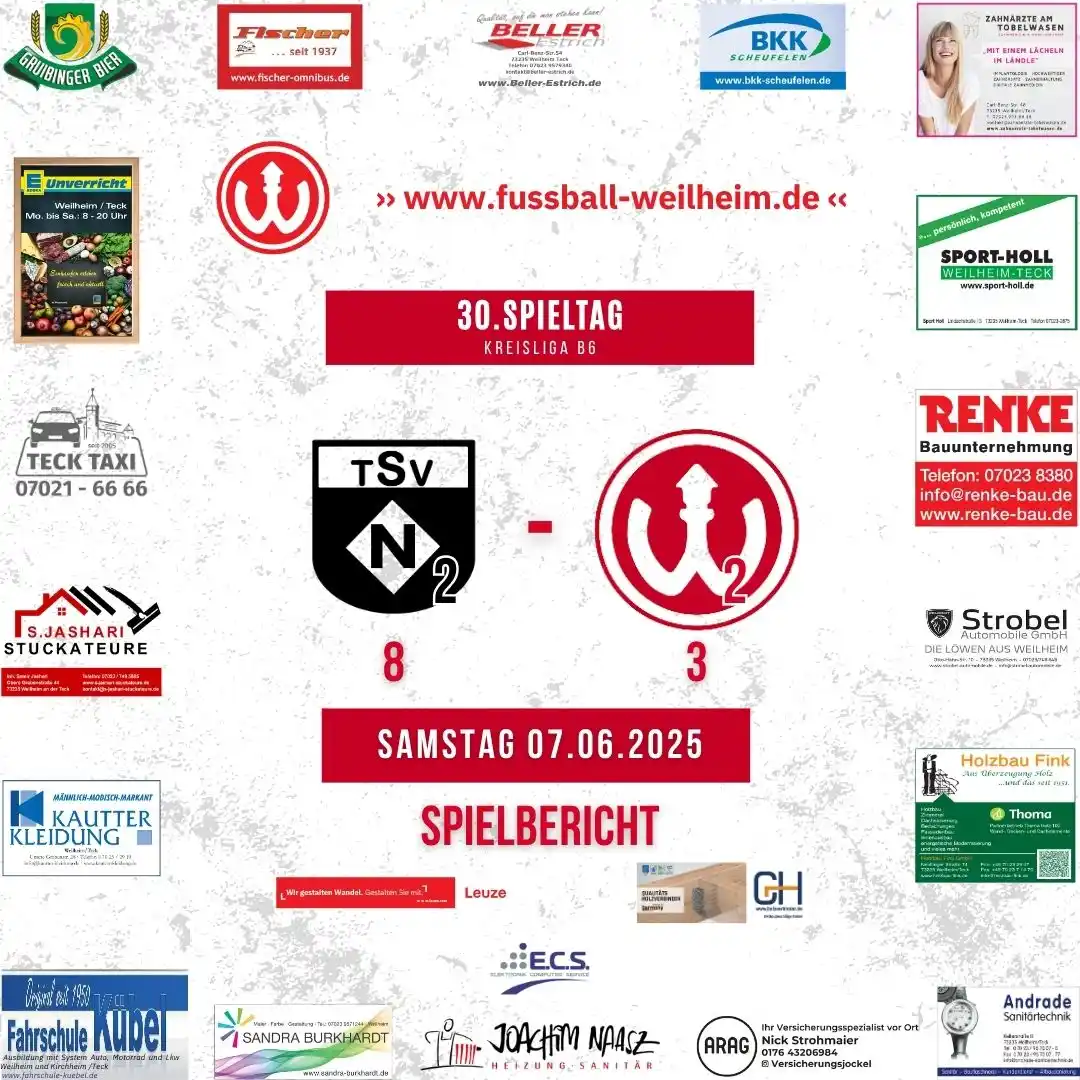 Image from TSV Weilheim a.d.Teck - Abt. Fussball: 🔴⚪ Zum Abschluss gegen die Erste des TSV Notzingen ⚪🔴  TSV Notzingen...