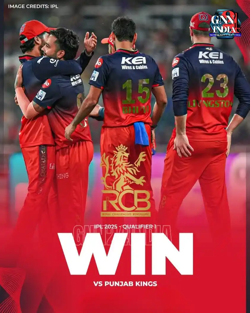 Image from Gnn24india: **A clinical, one-sided victory for RCB in Qualifier 1! 🔥** A complet...