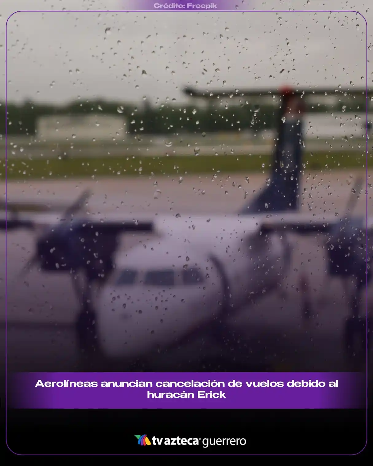 Image from TV Azteca Guerrero: 🔴 Aerolíneas anuncian cancelación de vuelos debido al <a class="text-...