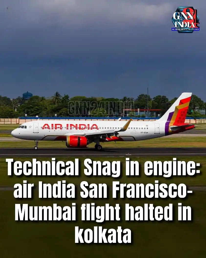 Image from Gnn24india: Air India San Francisco–Mumbai Flight Faces Engine Trouble, Diverted t...