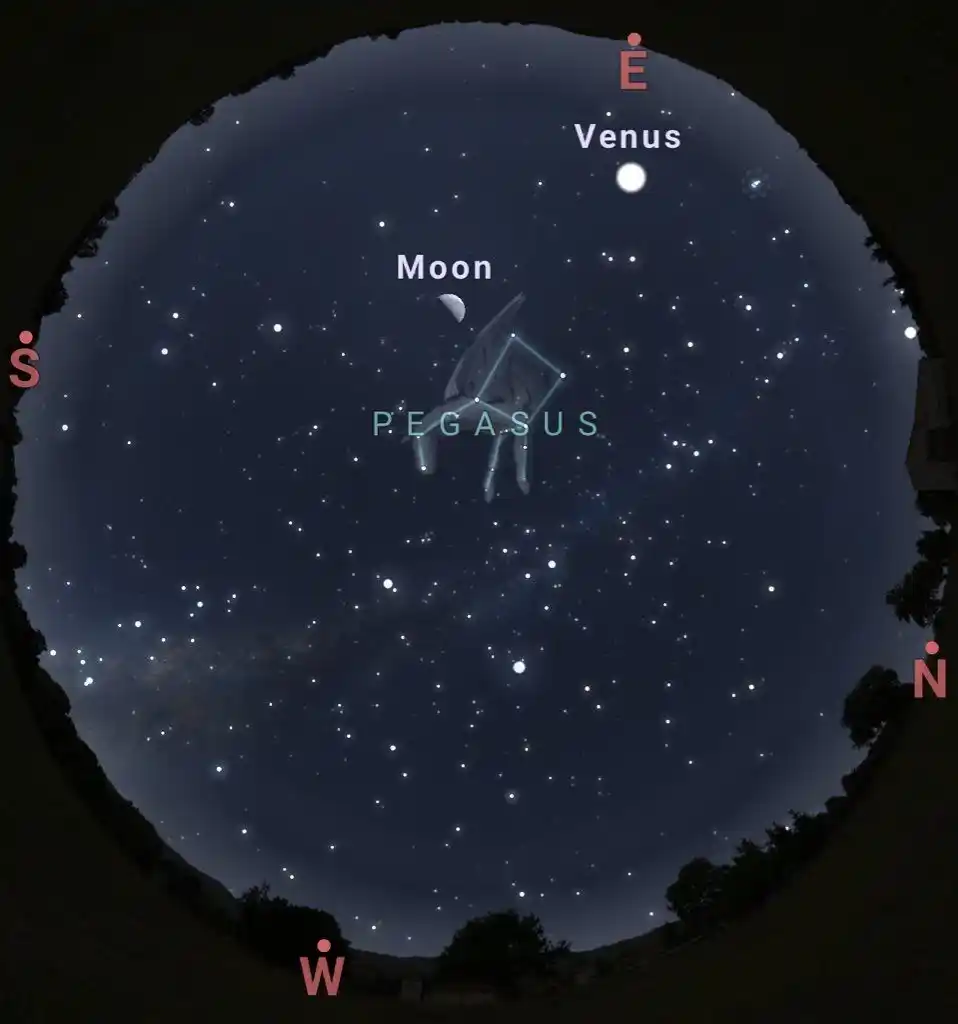 Image from آستروفايل | Astrophile: أصدقاء السماء السهرانين🌌 بتكون الليلة سهرتكم مع القمر وزحل بعد منتصف...