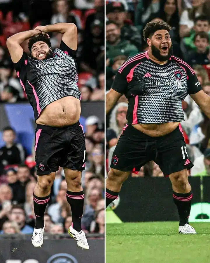 Image from Football Calls: Big Zuu doing the ‘SIUUU’ celebration after scoring the winner at Old ...