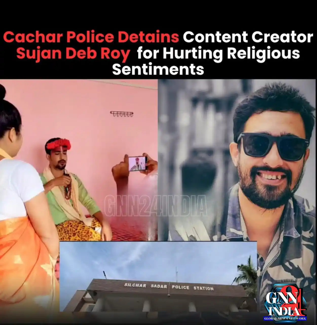 Image from Gnn24india: 🚨 Breaking | Content Creator Detained by Cachar Police in Silchar Cac...
