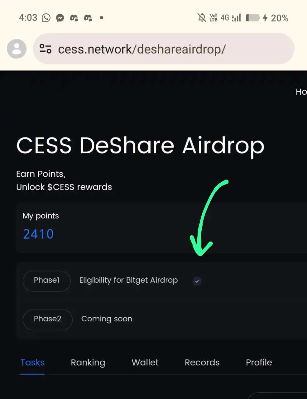 Image from ππππ«π§ π°π’ππ‘ ππππππ¦ ππ’ππ³: ```π°Cess Airdrop Update``` β’ Cess conversation & deposit start. Mai...