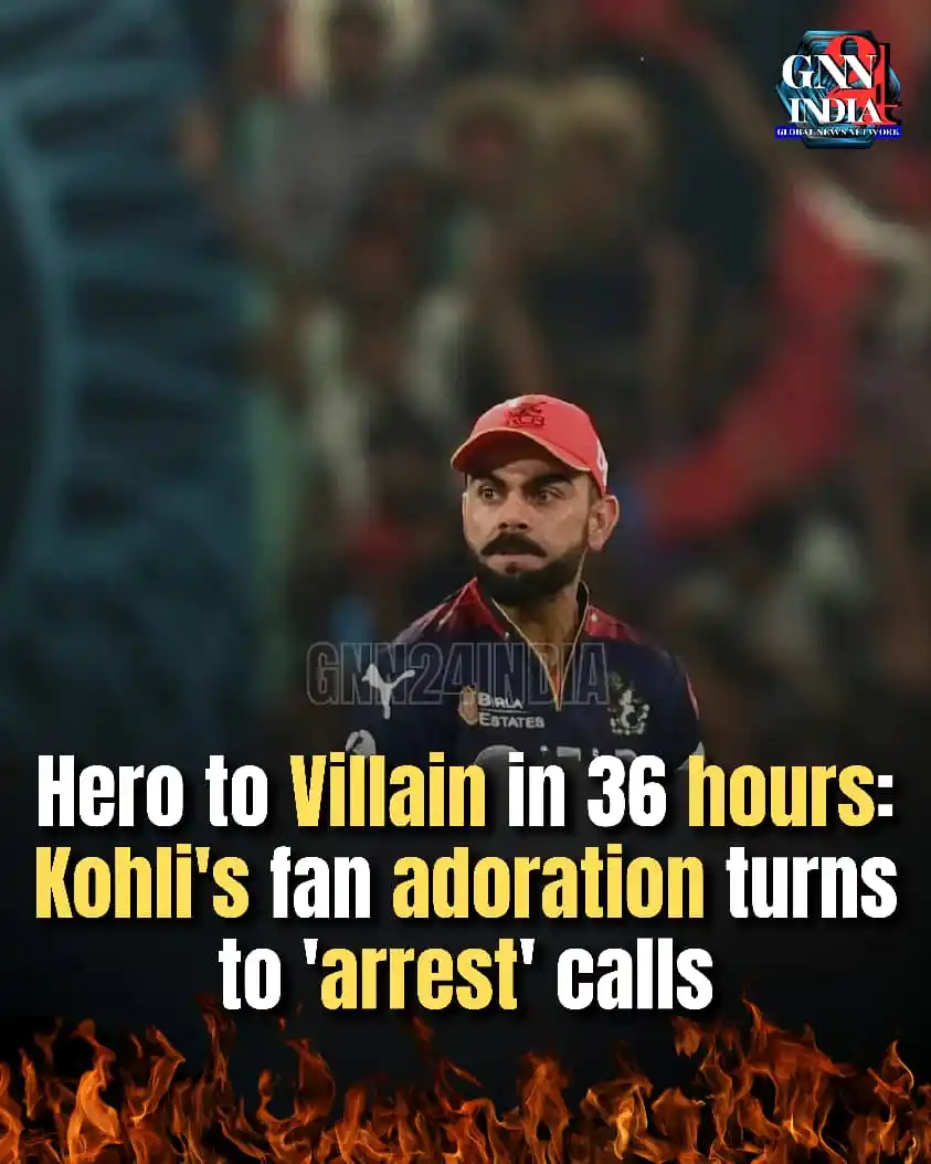 Image from Gnn24india: 🔥 Chaos Turns Deadly: Virat Kohli Faces Heat After Bengaluru Stampede...