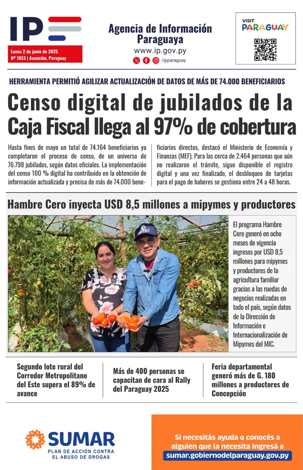 Image from Radio Nacional Del Paraguay: 🗞 Compartimos los principales titulares de la @IPParaguay  💻📲Toda l...